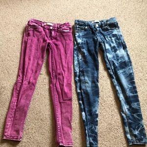 Levi’s jeans girls Raspberry and Acid Washed